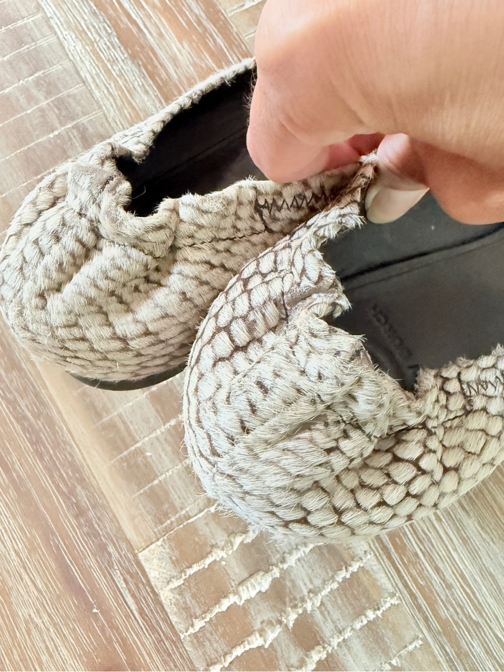 Tory Burch snake print Reva calf hair ballet flats - Picture 4 of 11